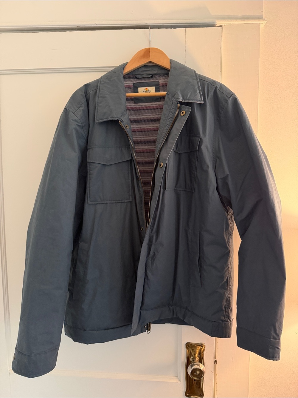 Marine Layer Slate Blue Lightweight Utility Jacket